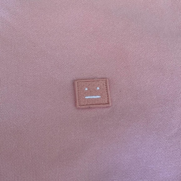 Acne Studios Size XS Fairview Face Paw Emoticon Pink Sweater - Picture 9 of 13